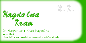 magdolna kram business card